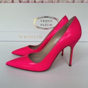 Women’s Manolo Blahnik Hot Pink Patent Leather Pumps  Size: 40